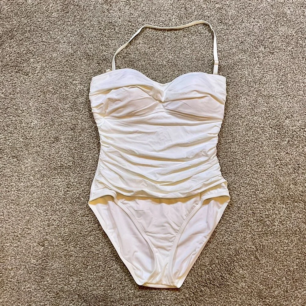 Lilly Pulitzer Flamenco One-piece Swimsuit In Resort White Size 12‎ Beach Summer